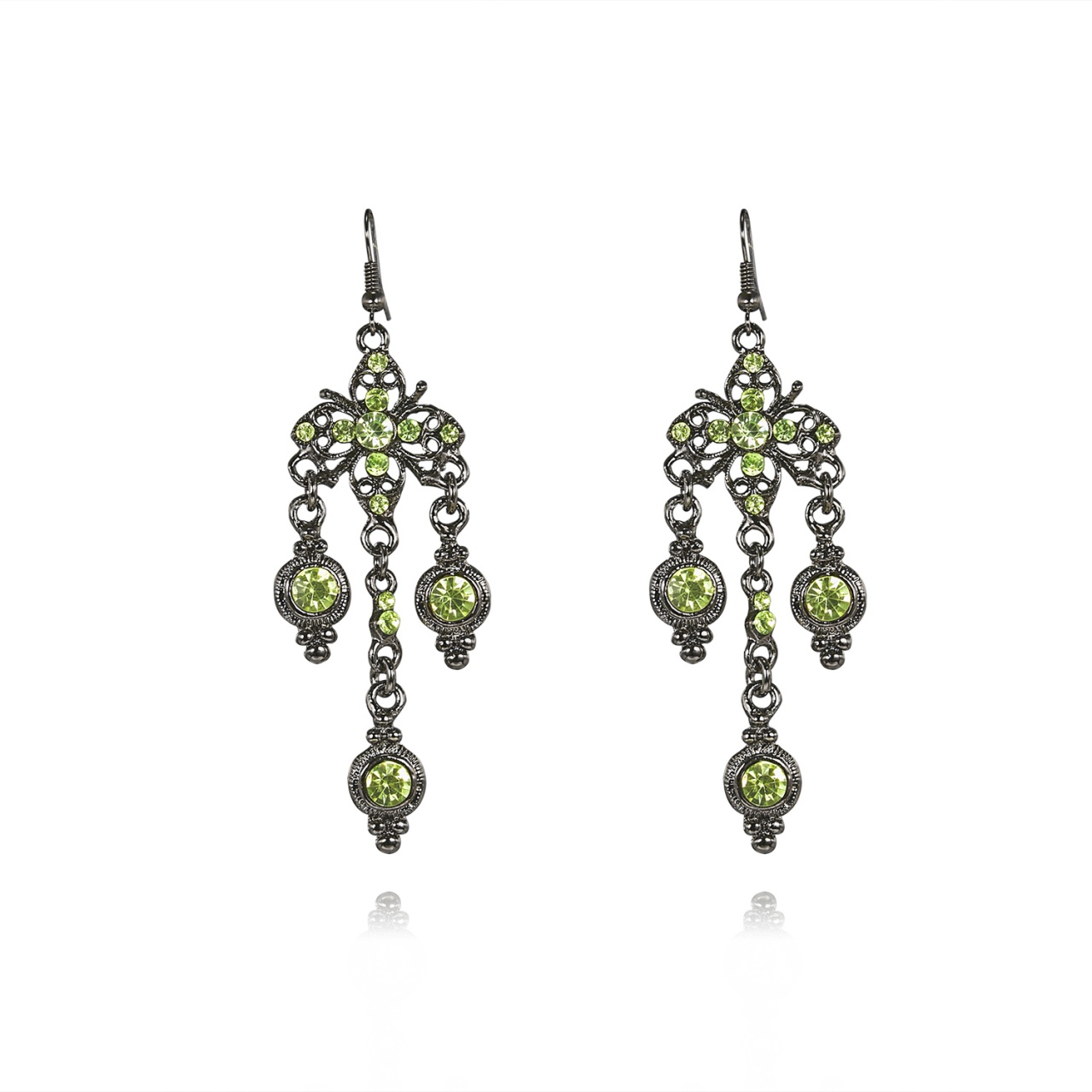 silve plated necklace earring set fashion alloy crystal jewelry